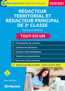 Rédacteur territorial - rédacteur principal de 2° classe - concours externe - tout-en-un