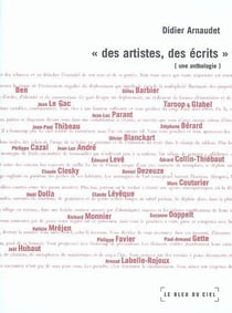 "des artistes, des ecrits", une anthologie