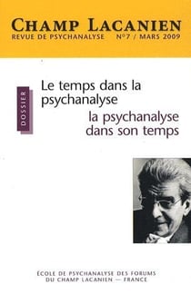 Revue champ lacanien n.7 : le temps de la psychanalyse