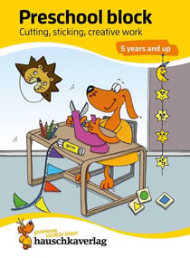 Preschool Kids Activity Books for 5+ year olds for Boys and Girls - Cutting, Gluing, Preschool Craft : Colourful puzzle block - fun educational learning