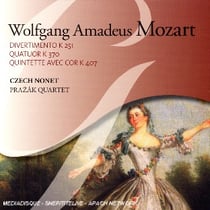 Divertimento k251 - quatuor k370 - quintette avec cor k407 - adagio k580a