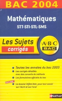 Bac 2003/2004 maths stt/sti/stl/sms 7 c