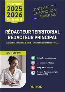 Concours Rédacteur territorial, Rédacteur principal - Externe, interne et 3e voie - Tout en un (édition 2025/2026)