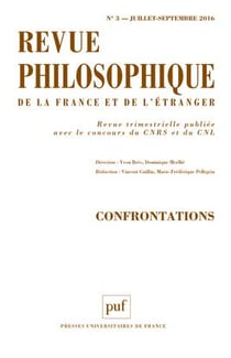 Revue philosophique de la France et de l'étranger n.141/3 : confrontations