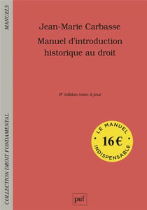Manuel d'introduction historique au droit (9e édition)