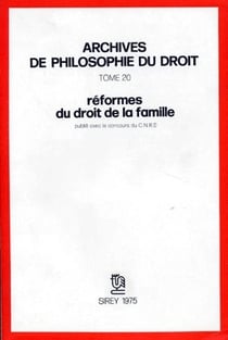 Les réformes du droit de la famille - Tome 20
