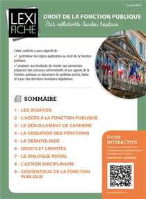 Droit de la fonction publique - Etat, collectivités locales, hôpitaux