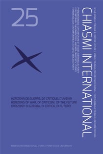 CHIASMI INTERNATIONAL n.25 : Horizons de guerre, de critique, d'avenir
