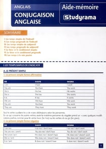 Conjugaison anglaise