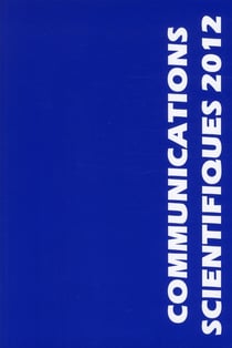 COMMUNICATIONS SCIENTIFIQUES MAPAR 2012. MISES AU POINT EN ANESTHESIE-REANI