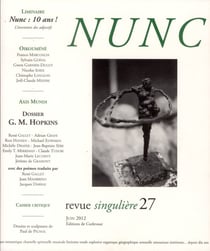 Revue nunc n.27 : Gerard Mainley Hopkins