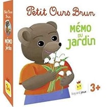 Jeu petit ours brun - mémo du jardin