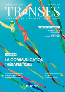 Transes n°12 - 3/2020 - La communication thérapeutique