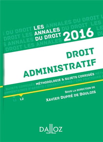 ANNALES DROIT ADMINISTRATIF 2016
