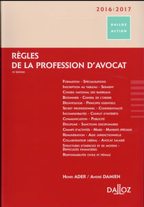 REGLES DE LA PROFESSION D'AVOCAT 2016/2017