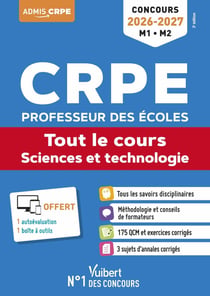 CRPE 2026-2027 - Sciences et technologie - Tout le cours (M1 et M2) : Concours Professeur des écoles - Admissibilité - Epreuve écrite d'application