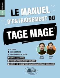 Le manuel d'entraînement du TAGE MAGE : 12 tests blancs + 1100 questions + 1100 vidéos