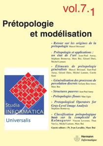 Studia informatica universalis Tome 7.1 - prétopologie et modélisation