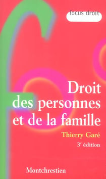 Droit des personnes et de la famille - 3eme edition (3E EDITION)