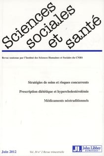Revue sciences sociales et sante n.30 - vol. 2 - juin 2012