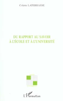 Du rapport au savoir à l'école et à l'université