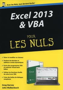 Excel 2013 Et Vba Megapoche Pour Les Nuls