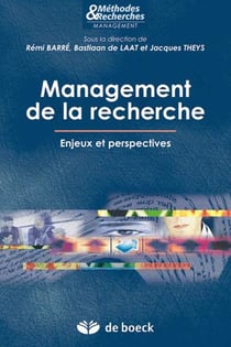 Management de la recherche - enjeux et perspectives