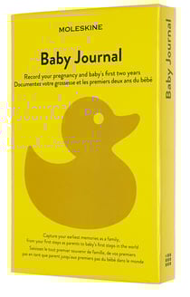 Carnet Moleskine - Jaune - 13 x 21 cm -400 pages - Passion bébé