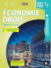 Ressources + : économie-droit - 1re, terminale bac pro - livre élève (édition 2020)