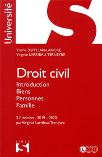 Droit civil - introduction, biens, personnes, famille (édition 2019-2020)