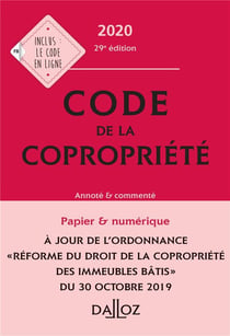 Code de la copropriété, annoté et commenté (édition 2020)