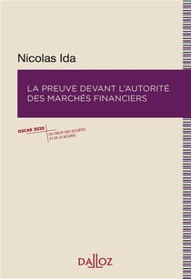 La preuve devant l'autorité des marchés financiers
