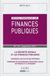Revue francaise de finances publiques n.115