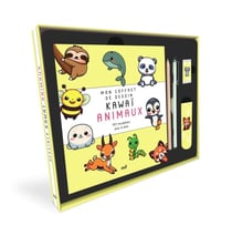 Mon coffret de dessin kawaï - Animaux : Un livre pour apprendre à dessiner 101 personnages et tout le matériel inclus