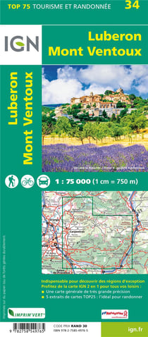 Top75034 Luberon/Mont Ventoux 1/75.000