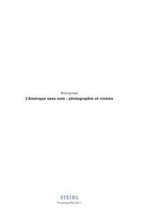 L'amérique sans nom : photographie et cinéma