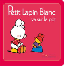 Petit lapin blanc va sur le pot