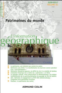 L'information géographique (2/2017) Patrimoines du monde