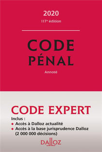 CODE DALLOZ EXPERT - CODES PENAL ET PROCEDURE PENALE 2020