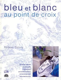 Bleu et blanc au point de croix