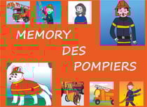 Mémory des pompiers - jeu de société à découper