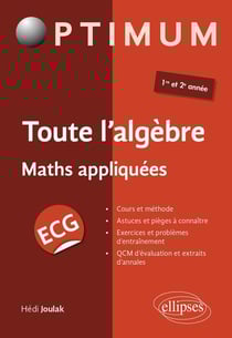 Toute l'algèbre : ECG maths appliquées