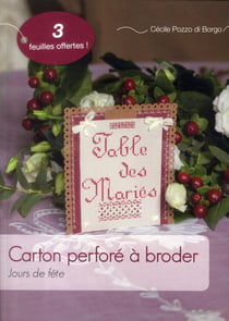Carton perforé à broder - jours de fête