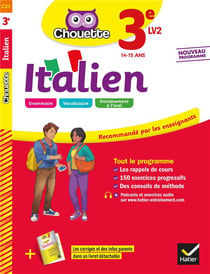 Chouette entraînement Tome 27 : italien - 3e LV2 (niveau A2) - cahier d'entraînement et de révision