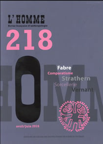 REVUE L'HOMME n.218 : avril/juin 2016