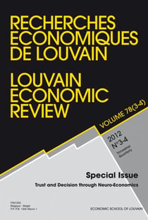 Revue recherches économiques de Louvain n.78/3.4