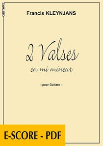 2 valses en mi mineur pour guitare