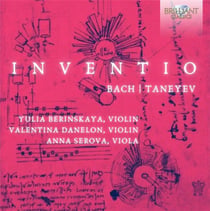 Bach, Taneiev : Musique pour 2 violons et alto