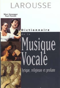 Dcitionnaire de la musique vocale