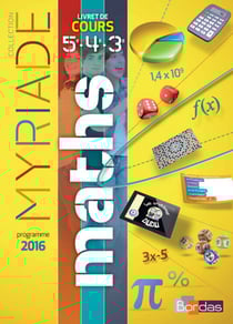Myriade : mathématiques - cycle 4 - livret de cours 5e, 4e, 3e (édition 2016)